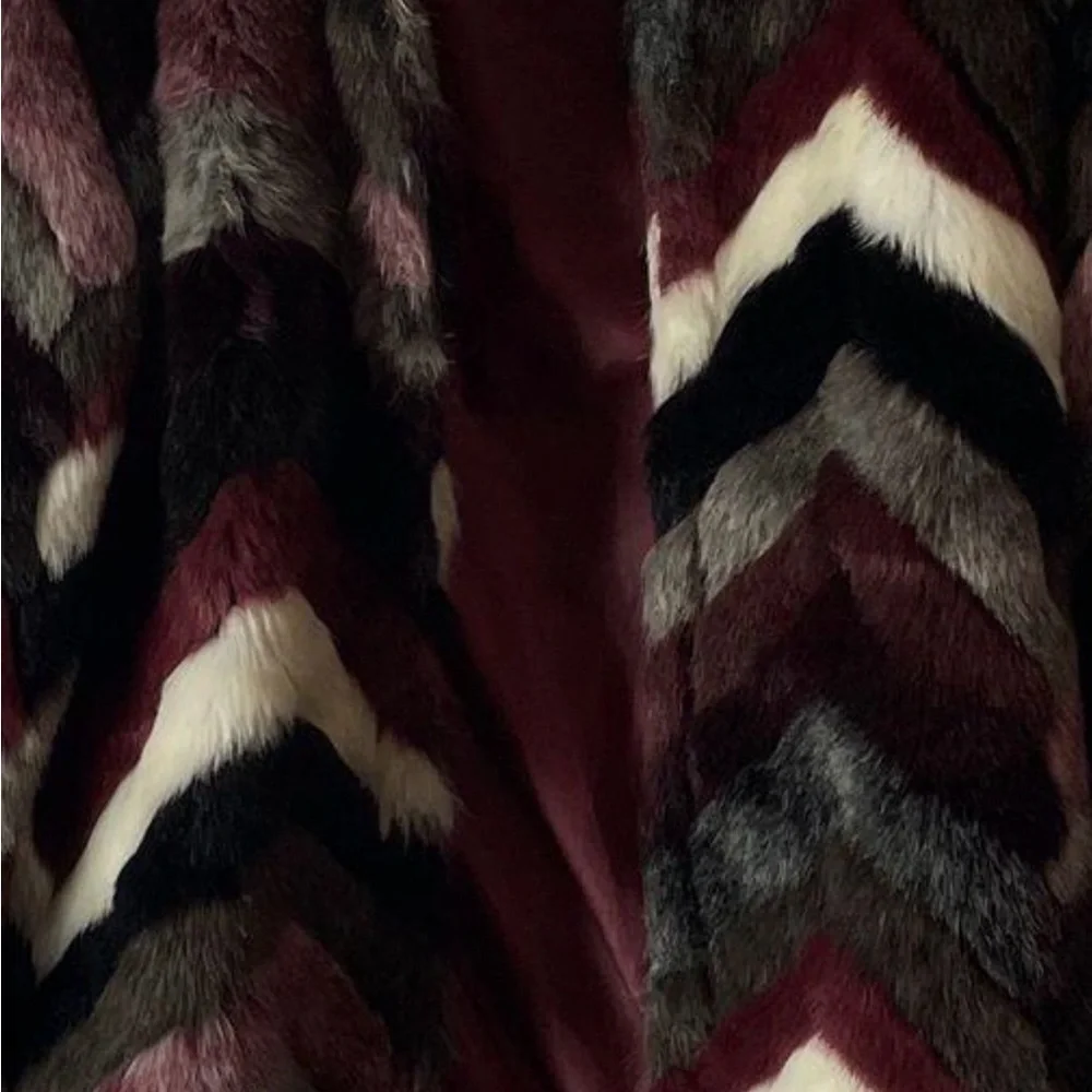 Dance & Marvel Multicolor Retro Faux Fur Jacket - Picture 4 of 8